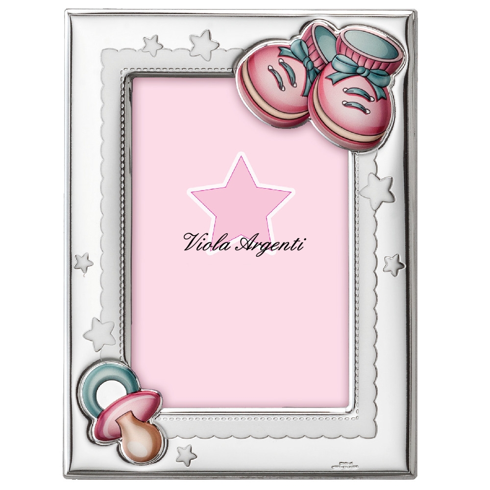 Baby girl shoes frame di Viola Argenti. Argento online