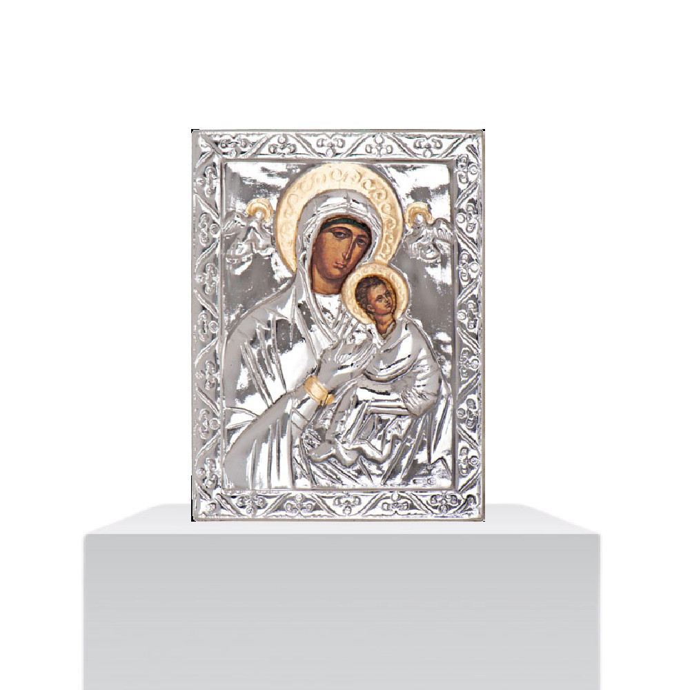 Icona bizantina madonna con bambino di Viola Argenti. Argento online