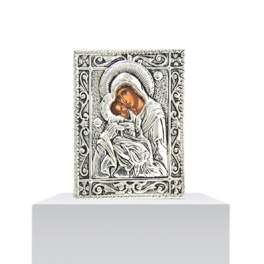 Icona greca madonna con bambino di Viola Argenti. Argento online