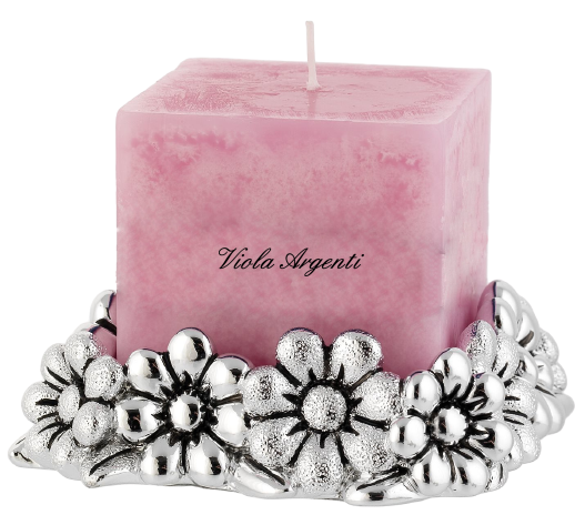 Pink daisy candle holder