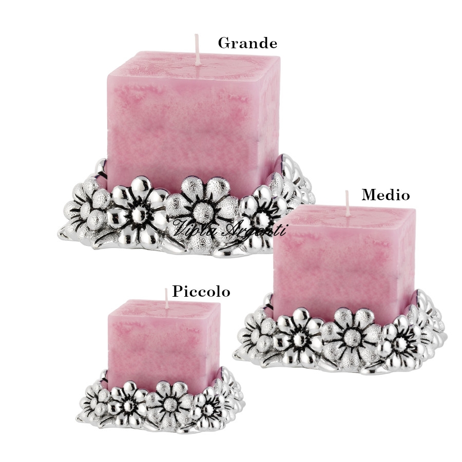 Pink daisy candle holder