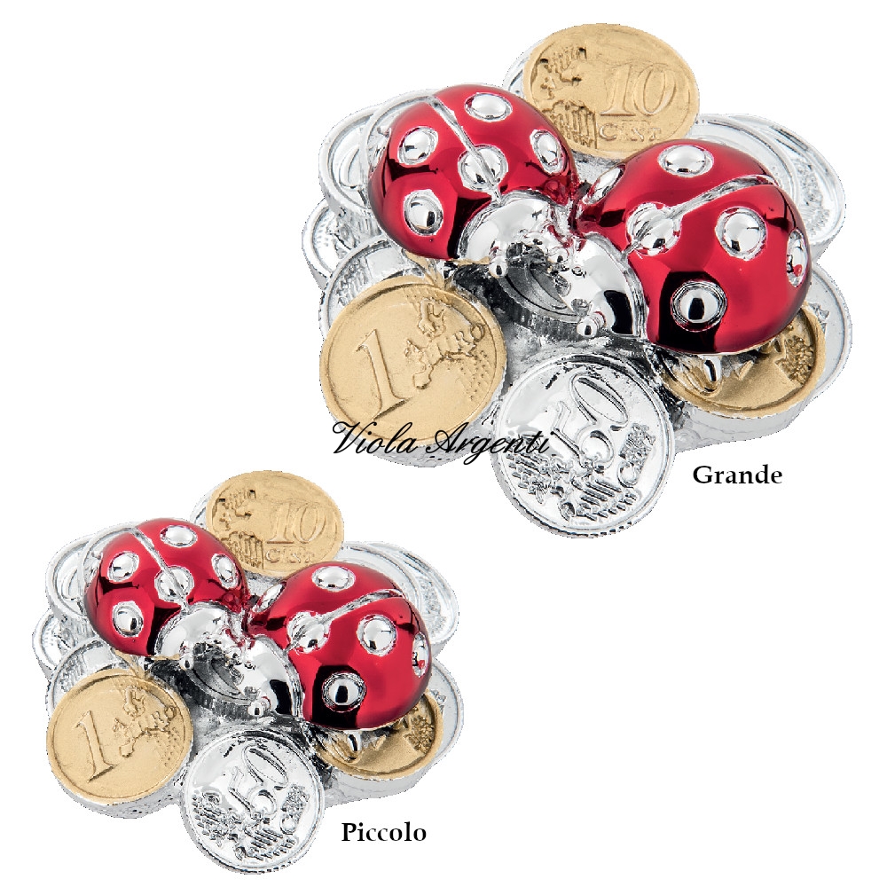 Couple ladybugs under the money di Viola Argenti. Argento online