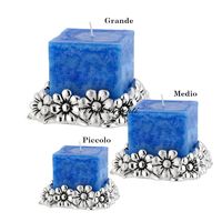 Light blue daisy candle holder