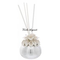 Horizontal striped calla lily drop sphere