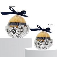 Round yellow candle with daisies - 3