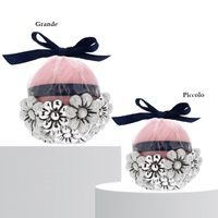 Round pink candle with daisies - 3