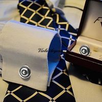 Black circles cufflinks