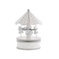 White carousel four horses