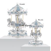 Blue carousel horses