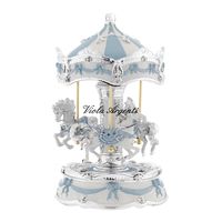 Blue carousel horses
