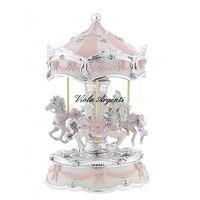 Pink carousel horses
