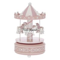 Pink acrylic carousel horses