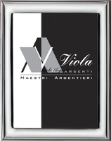 Cornice argento 999 liscia con riga - 4