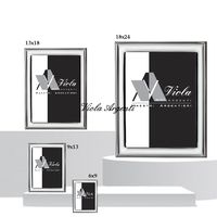 Cornice argento 999 liscia con riga - 5