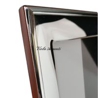 Cornice argento 999 liscia con riga - 6