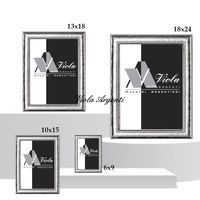 Cornice argento 999 mossa con pallini - 5