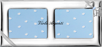 Cornice doppia azzurra in argento