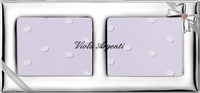 Cornice doppia rosa in argento