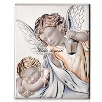 Painted protective angel in silver