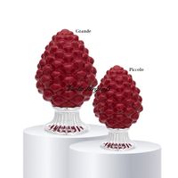 Red pine cone sculpture