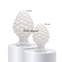 White pine cone sculpture