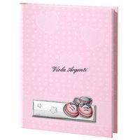 Pink photo album with shoes