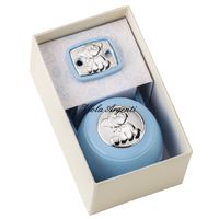 Blue elephant pacifier box and pliers