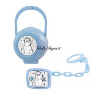 Blue elephant pacifier box and pliers