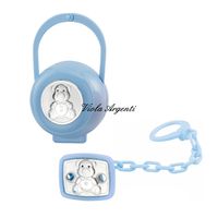Blue bear pacifier box and pliers