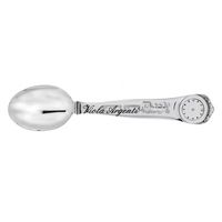 Customizable silver birth spoon