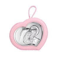 Medaglione rosa Sacra Famiglia 