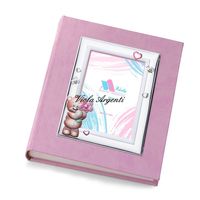 Pink teddy bear album with frame