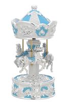 Giostra piccola cavalli azzurra