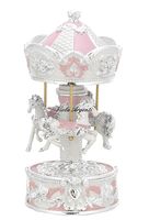 Giostra piccola cavalli rosa