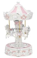 Pink carousel horses
