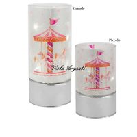 Lampada con giostre cavalli rosa