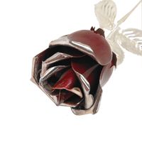 Rosa bocciolo grande 9 petali stelo lungo  - 6