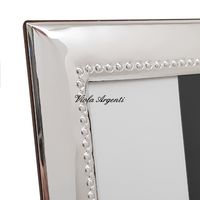 Cornice argento 999 mossa con pallini - 6