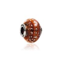 Cognac Murano glass charm