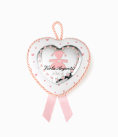 Medaglione culla a cuore rosa