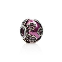 Plum filigree embroidery charm