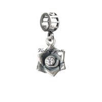 Rose swarovski pendant charm
