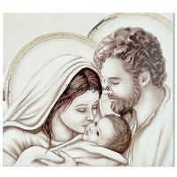 Holy family silver picture