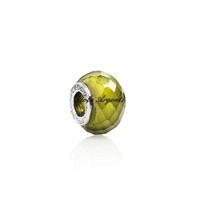 Green faceted charm