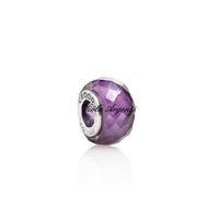 Purple faceted charm