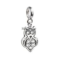 Owl pendant charm with swarovski