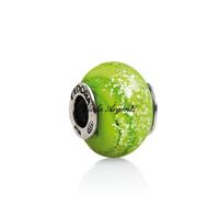Bright green Murano glass charm