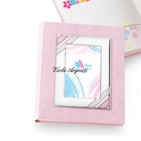 Baby borth album with pink diagonal frame