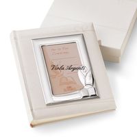 Silver frame photo album for confirmation