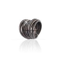 Burnished silver ring
